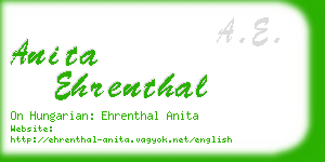 anita ehrenthal business card